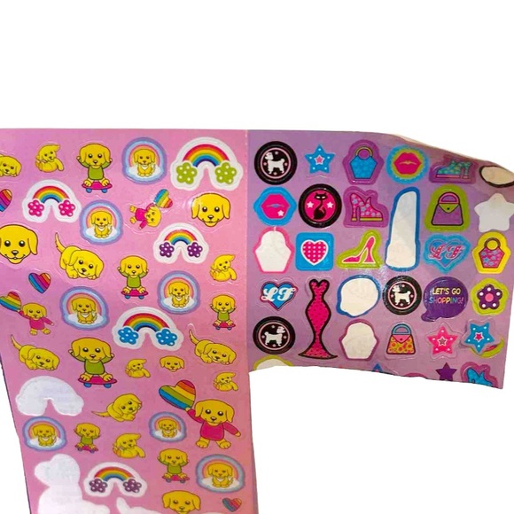 Lisa Frank Stickers Sparkly Rainbow Butterfly Puppy Cats Heart Purple Pink Blue - Picture 7 of 16